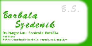 borbala szedenik business card