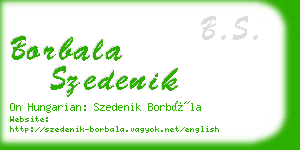 borbala szedenik business card